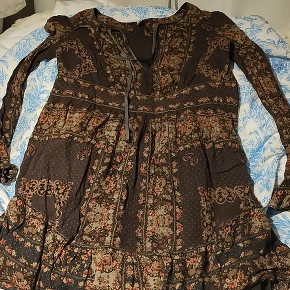 Free People Dark Floral Top - Picture 3 of 7